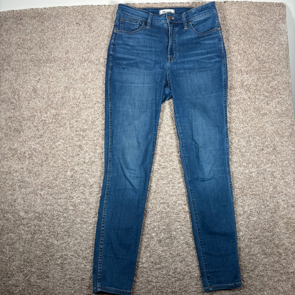 Madewell Curvy Roadtripper High Rise Skinny Jeans Medium Wash Blue 29T Mens
